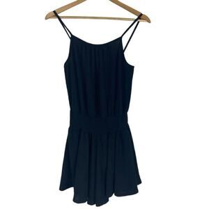 Women's Short Black Ribbed Romper by Blumin, Size Small